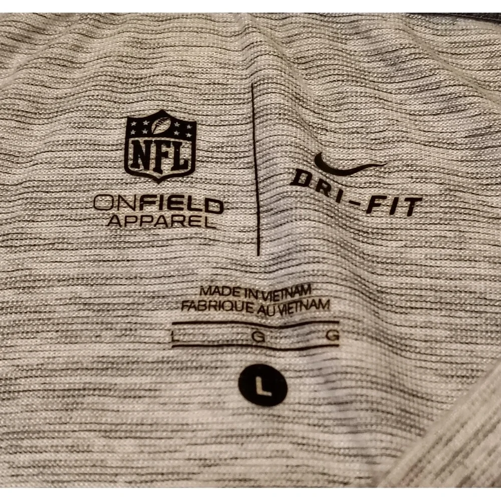 Nike Dallas Cowboys NFL Onfield Dri-FIT Shirt Mens Large Grey Heathered Star TEE